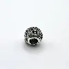 charm pandora en argent fleurs scintillant noires argent 925 millième (22 ct) 1,86g