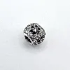 charm pandora en argent fleurs scintillant noires argent 925 millième (22 ct) 1,86g