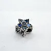 charm pandora en forme d'étoile orné de pierres bleues argent 925 millième (22 ct) 2,96g