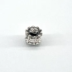 charm pandora happy birthday gâteau d'anniversaire argent 925 millième (22 ct) 3,98g