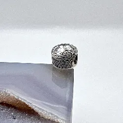 charm pandora pave flocon de neige scintillant transparente argent 925 millième (22 ct) 3,19g