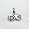 charm pandora pendentif 2 ronds star wars yoda jedi master dangle argent 925 millième (22 ct) 4,01g