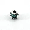 charm pandora rond orné pave bleu argent 925 millième (22 ct) 3,33g