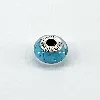 charm pandora verre de murano bleu à motifs argent 925 millième (22 ct) 3,54g