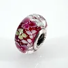 charm pandora verre de murano mutiples fleurs roses argent 925 millième (22 ct) 3,14g