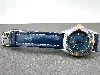 montre breitling callistino b52045 mouvement quartz en acier & or jaune, bracelet en cuir bleu