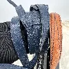 sac à bandoulière lancel lison en cuir bleu, noir et marron