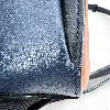 sac à bandoulière lancel lison en cuir bleu, noir et marron
