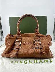 sac à m ain longchamp kate moss en cuir camel