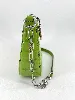sac porté épaule michael kors empire en cuir effet crocodile vert pomme avec détails argentés