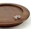 13042210 boucles d'oreilles puces ornées d'oxydes  argent 925 millième (22 ct) 1,2g