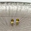 130876 boucles d'oreilles puces dorés effet mat argent 925 millième (22 ct) 0,3g