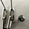 13902 boucles d'oreilles chaînes argent 925 millième (22 ct) 4,4g