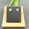 330509 boucles d'oreilles puces motif palmier