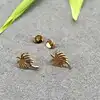 330509 boucles d'oreilles puces motif palmier
