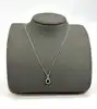 87399145 collier en argent motif goutte d'eau setie de oxyde bleu entouré des oxydes incolores argent 925 millième (22 ct) 2,65g