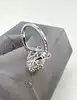 bague apm monaco fleurs et perle, pavée de zirconiums  t52 argent 925 millième (22 ct) 3,53g