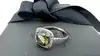 bague apm monaco pierre verte & demi-tour pavé zirconiums blancs t54 argent 925 millième (22 ct) 3,24g