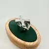 bague en argent design croisé t63 argent autre 15,24g