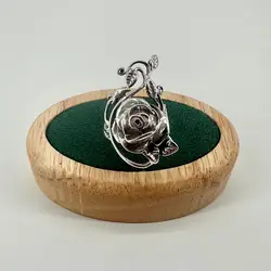 bague en argent en forme de rose t55 argent 925 millième (22 ct) 6,07g