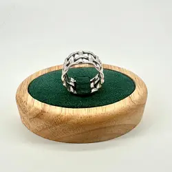 bague en argent large anneau tressé t55,5 argent 925 millième (22 ct) 5,97g