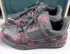 baskets louis vuitton lv trainer rouge et noir