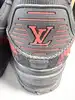 baskets louis vuitton lv trainer rouge et noir