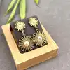 boac boucles d'oreilles à motif soliel