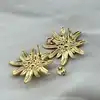 boac boucles d'oreilles en acier fleur orné d'oxydes et perle synthétique