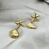 boac boucles d'oreilles en acier motif étoile de mer