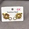 boac l'ensemble de boucles d'oreilles puces à motif