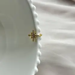 bojb anneau d'oreille unitaire étoile sertie d'oxydes