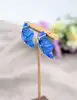 boucles d'oreilles baccarat starlet bleu en cristal et or jaune or 750 millième (18 ct) 16,38g