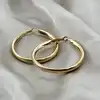boucles d'oreilles créoles en acier doré