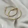 boucles d'oreilles créoles en acier doré