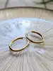 boucles d'oreilles créoles ovales lisses or 750 millième (18 ct) 2,74g