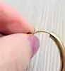 boucles d'oreilles créoles ovales lisses or 750 millième (18 ct) 2,74g