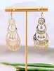 boucles d'oreilles or motifs pendants en filigrane or 750 millième (18 ct) 6,23g