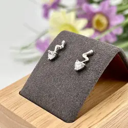 boucles d'oreilles oxydes coeur argent 925 millième (22 ct) 1,28g