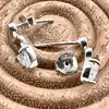boucles d'oreilles oxydes coeur argent 925 millième (22 ct) 1,28g