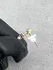 boucles d'oreilles pendantes pavé d'oxydes