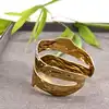 brac bracelet jonc ouvert en forme de vague avec finition martelée