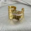 brac bracelet jonc ouvert en forme de vague avec finition martelée