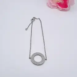 bracelet argent motif cercle l16-18cm argent 925 millième (22 ct) 1,79g
