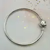 bracelet pandora argent jonc fermoir en forme de cœur estampé argent 925 millième (22 ct) 8,92g