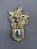 broche bouquet de fleurs pavé d'oxydes
