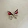 broche broche papillon rose et doré