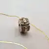 charm pandora clip lignes pavé et logo scintillant blanc