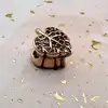 charm pandora feuille pavé scintillant en or rose avec cristaux dégrades rose et violet