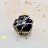 charm pandora fleur de pensée violet profond